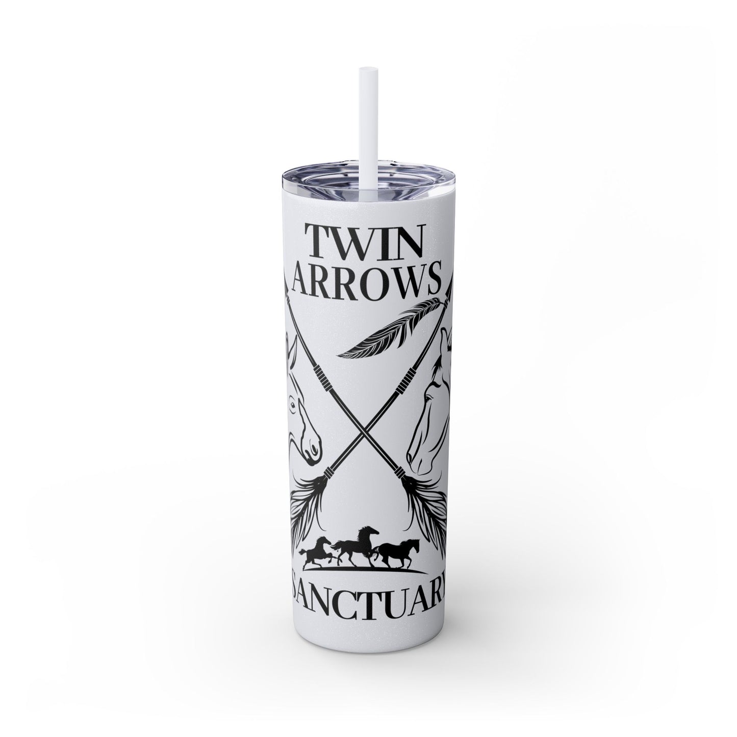 Twin Arrows Logo Tumbler with Straw, 20oz