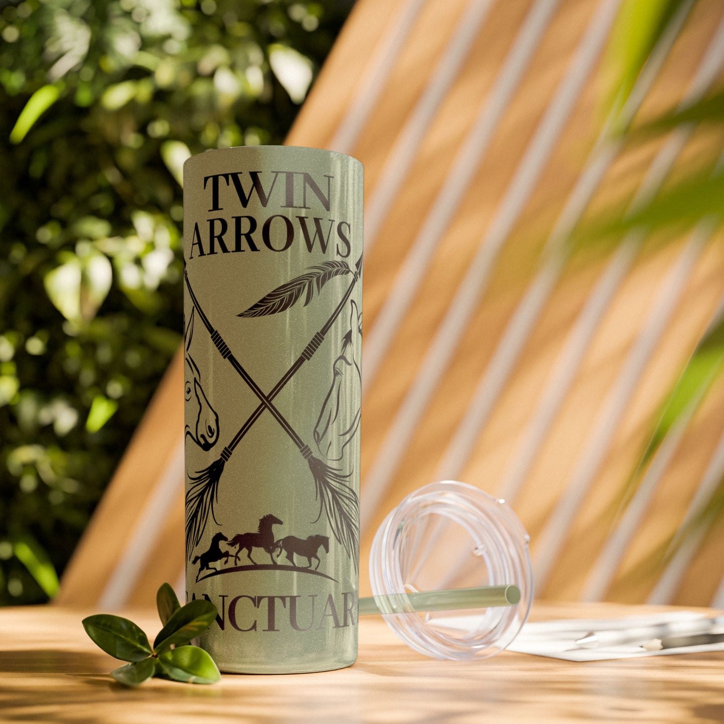 Twin Arrows Logo Tumbler with Straw, 20oz