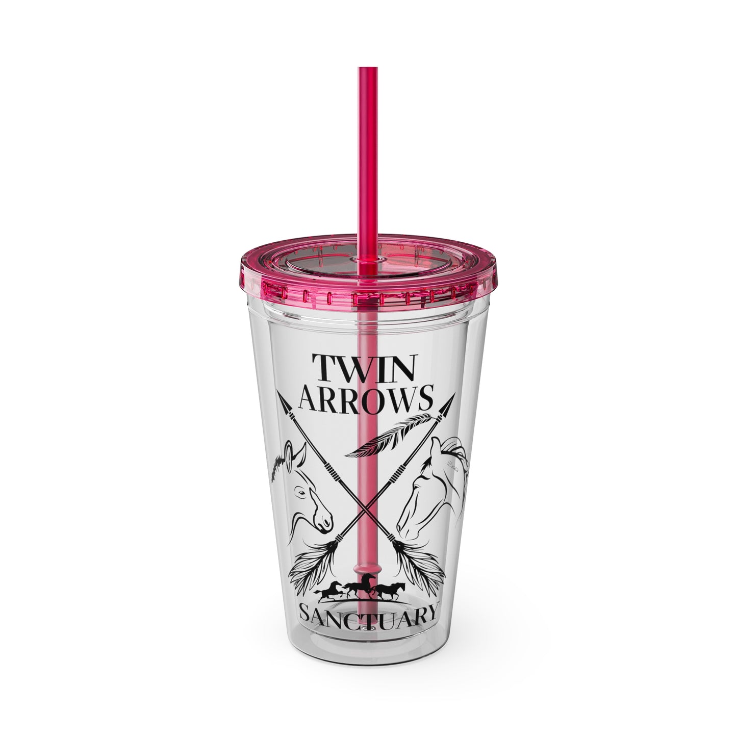 Twin Arrows Sanctuary Tumbler with Straw, 16oz
