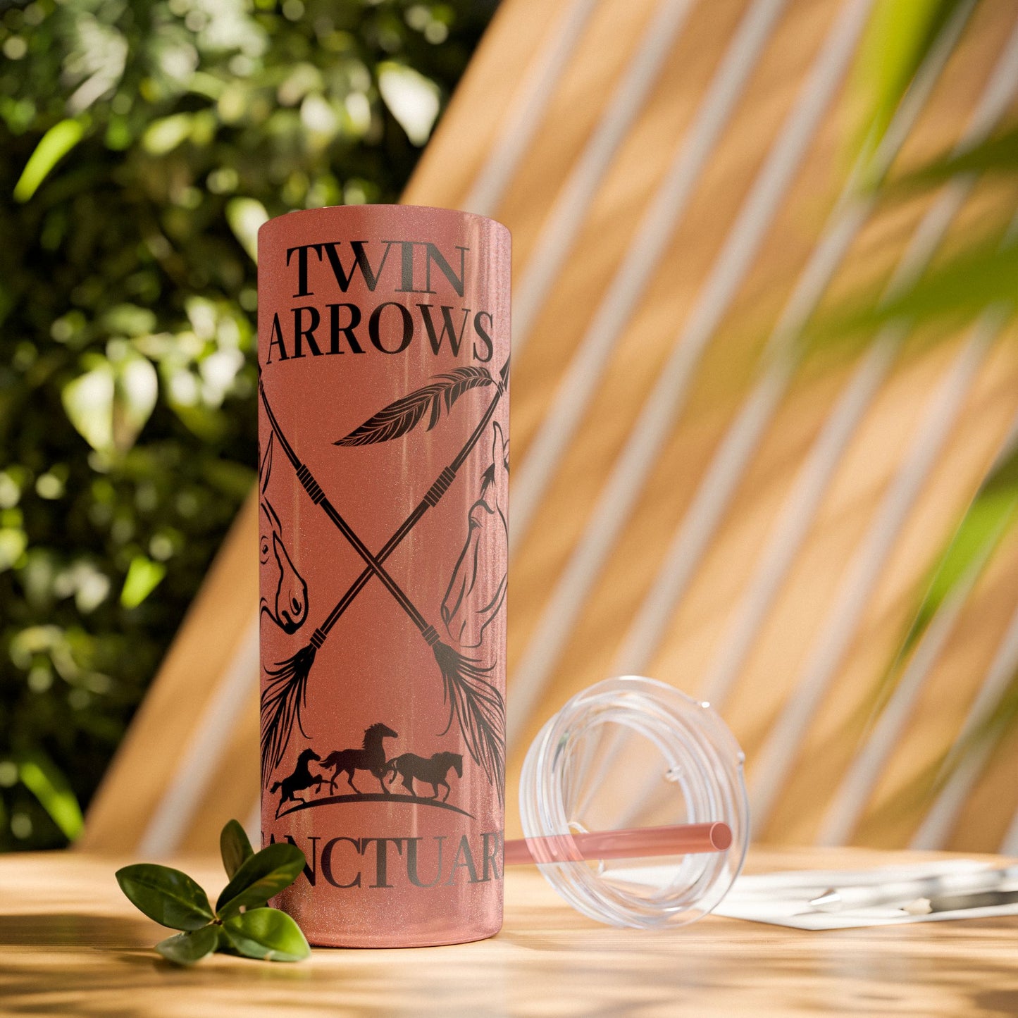 Twin Arrows Logo Tumbler with Straw, 20oz
