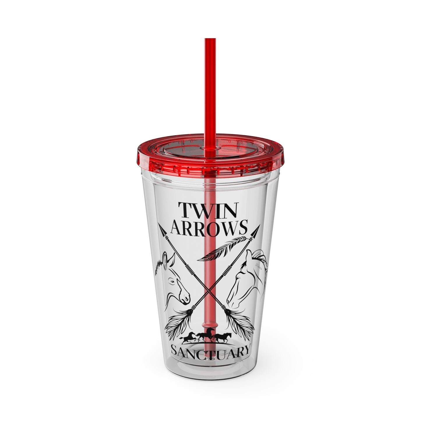 Twin Arrows Sanctuary Tumbler with Straw, 16oz