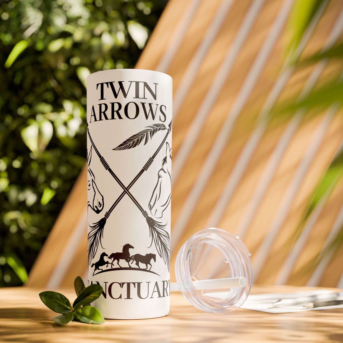 Twin Arrows Logo Tumbler with Straw, 20oz