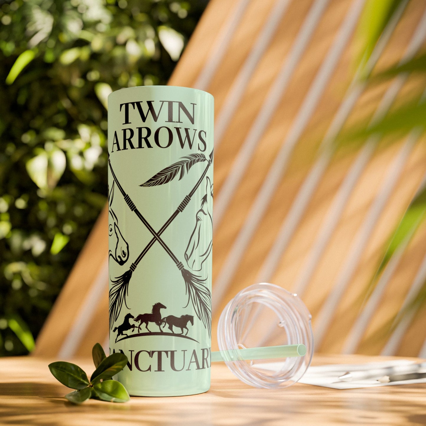 Twin Arrows Logo Tumbler with Straw, 20oz