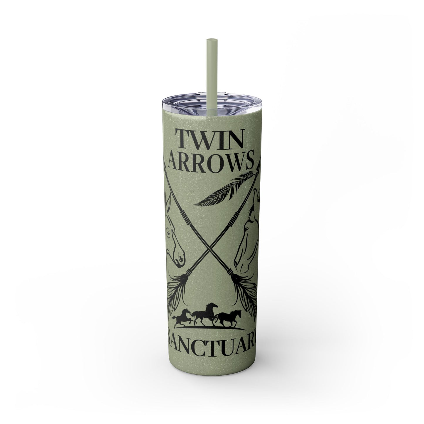 Twin Arrows Logo Tumbler with Straw, 20oz
