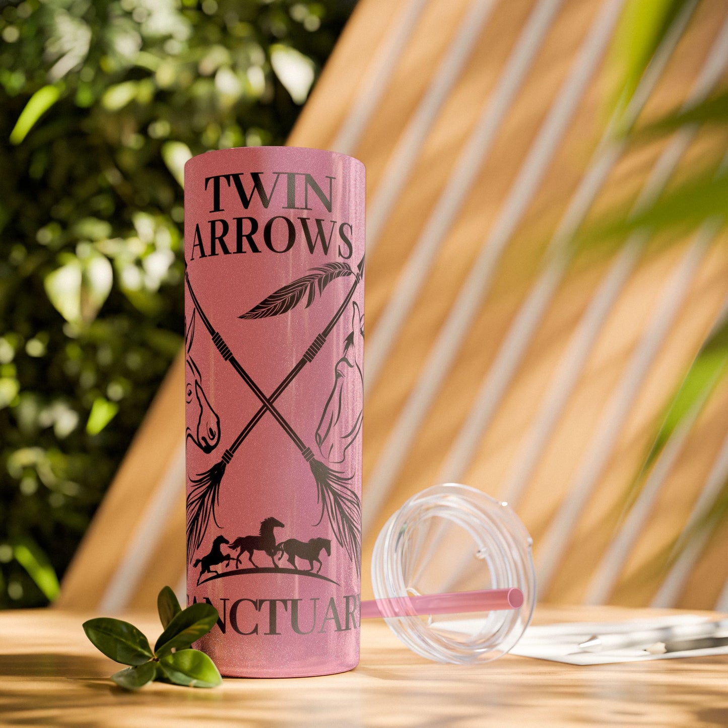 Twin Arrows Logo Tumbler with Straw, 20oz