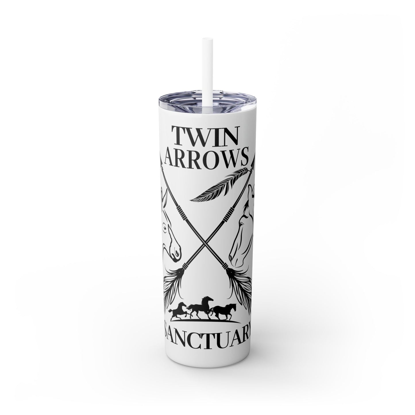 Twin Arrows Logo Tumbler with Straw, 20oz