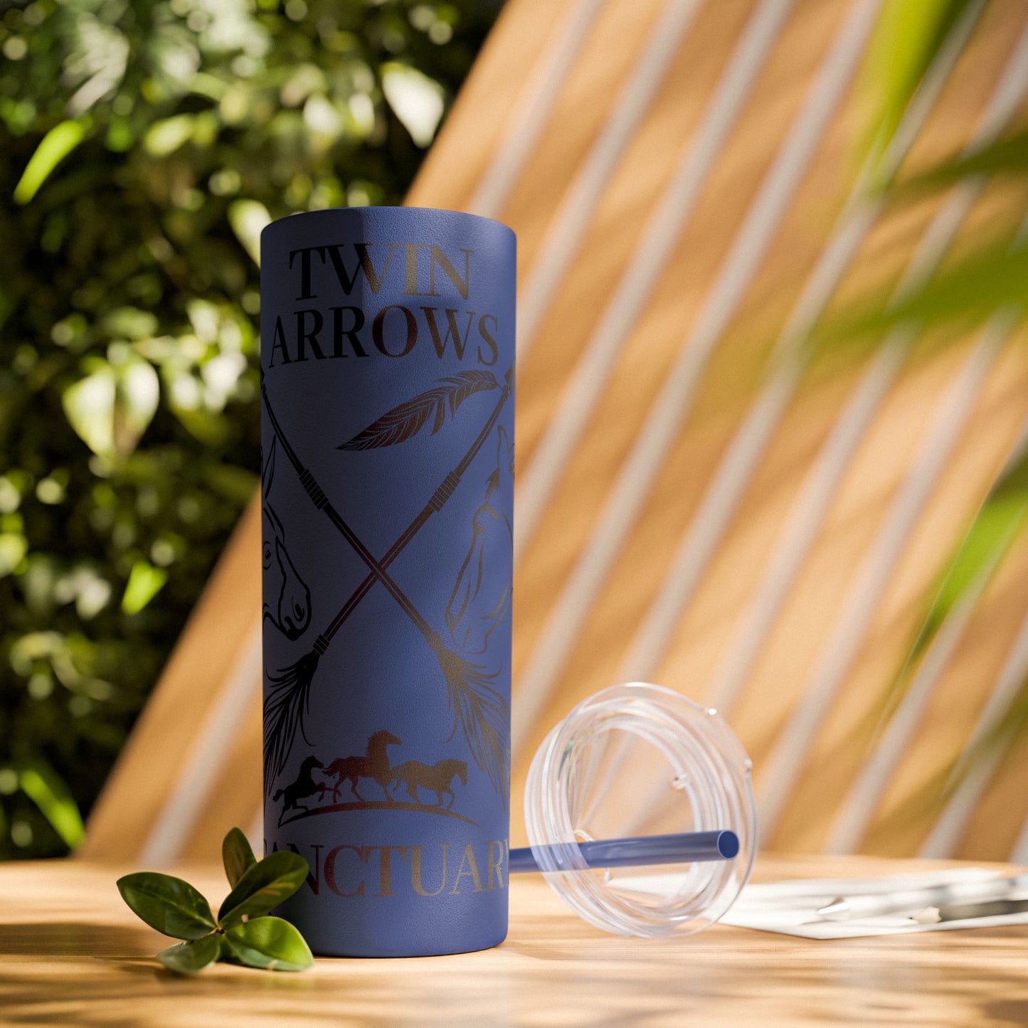 Twin Arrows Logo Tumbler with Straw, 20oz