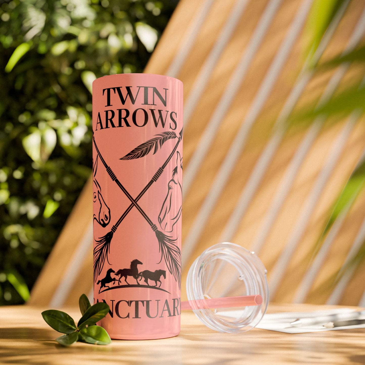 Twin Arrows Logo Tumbler with Straw, 20oz