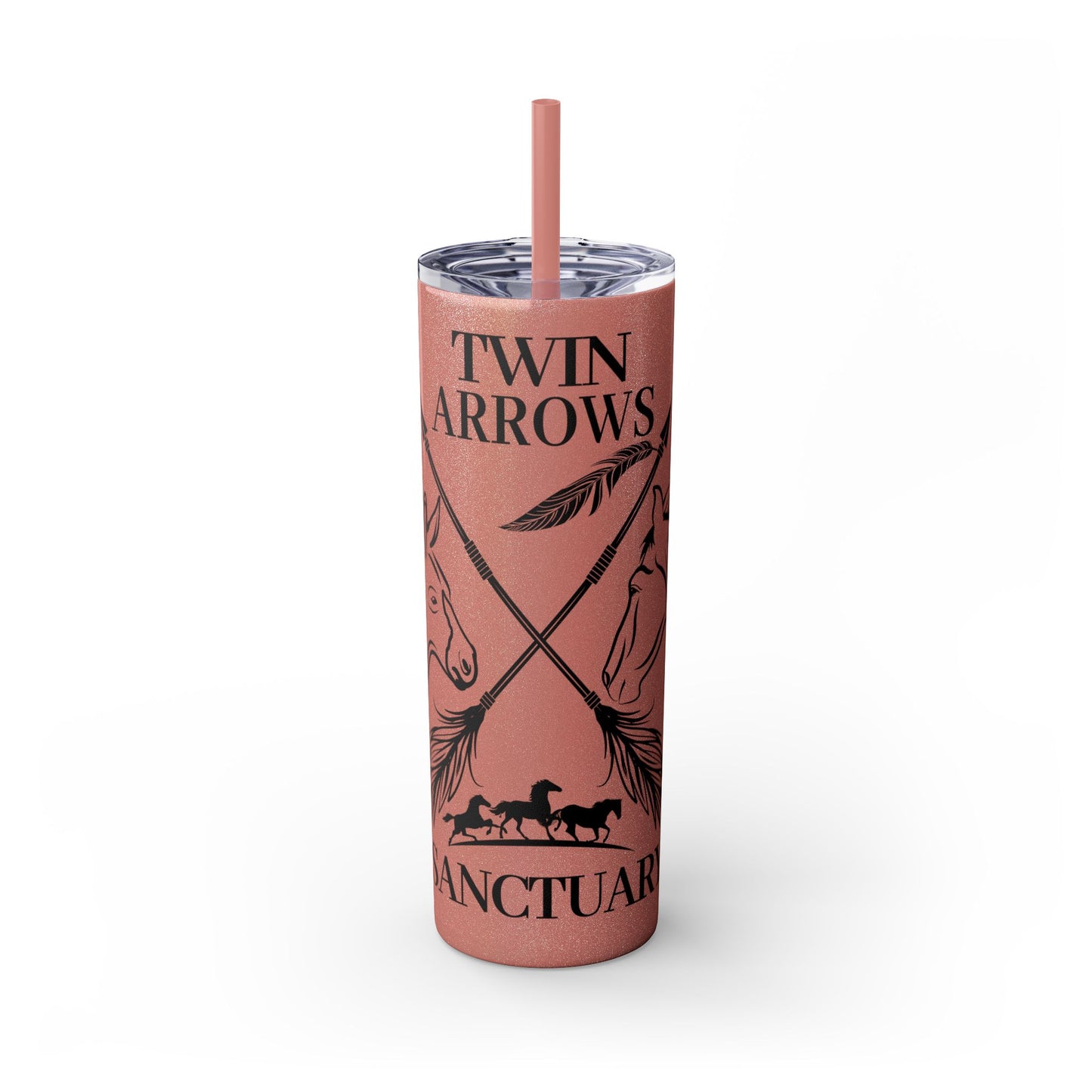Twin Arrows Logo Tumbler with Straw, 20oz