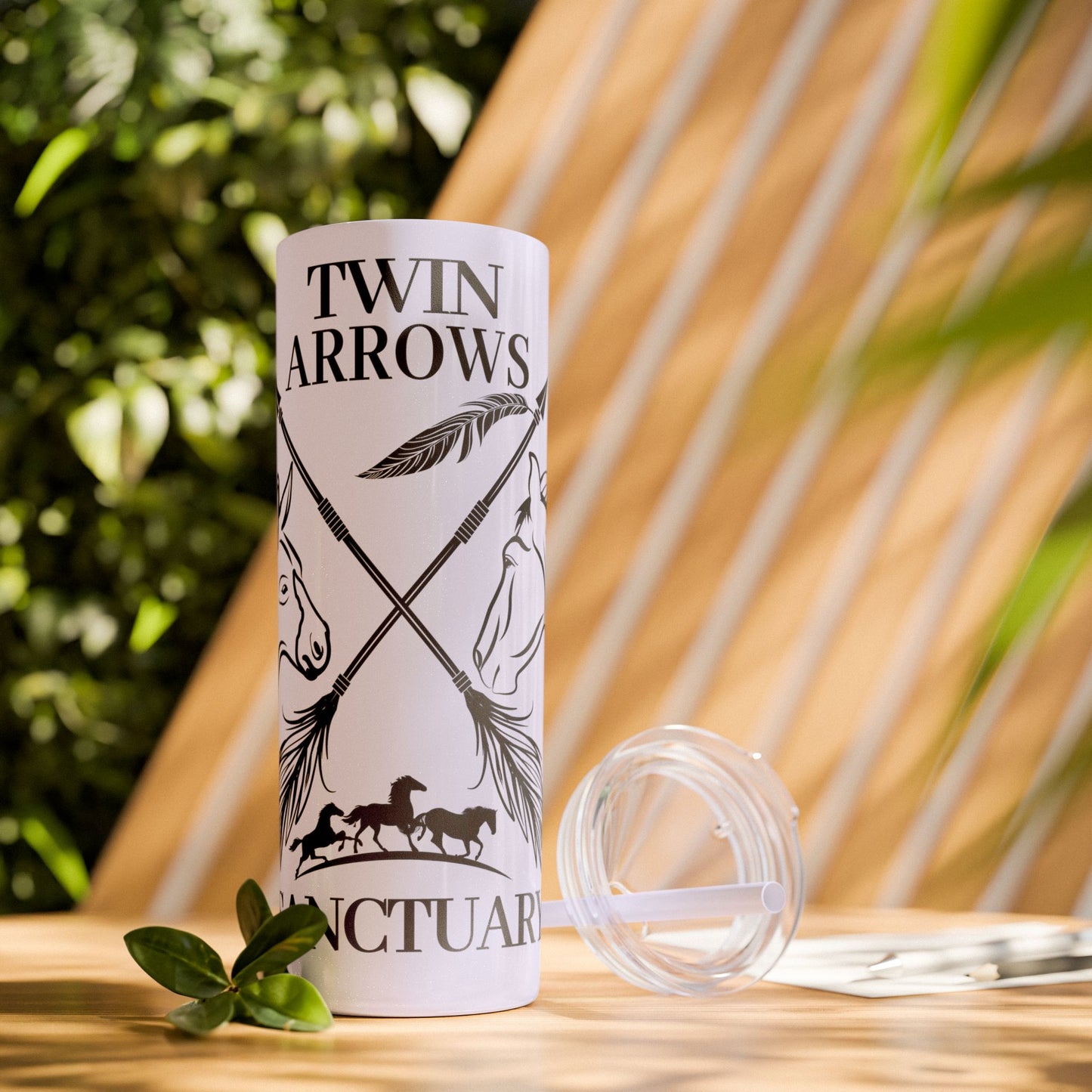 Twin Arrows Logo Tumbler with Straw, 20oz