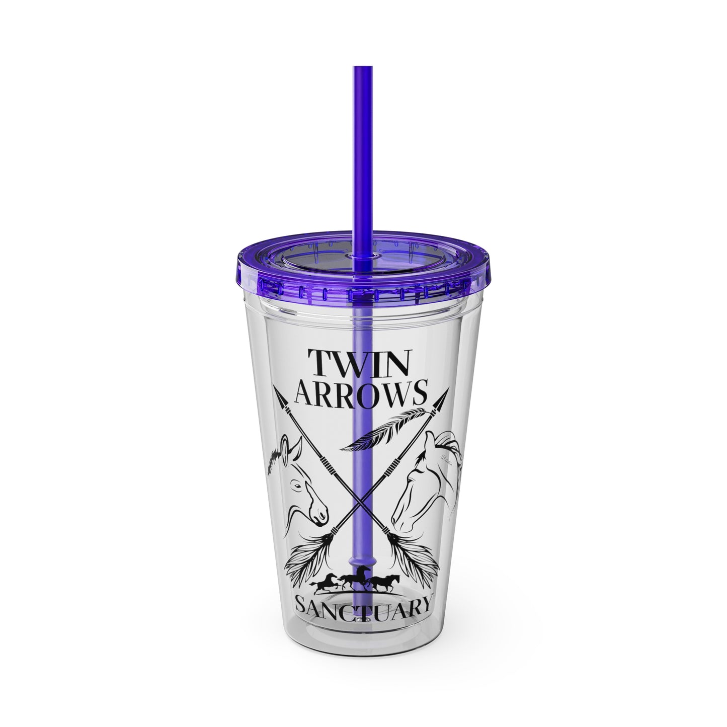 Twin Arrows Sanctuary Tumbler with Straw, 16oz