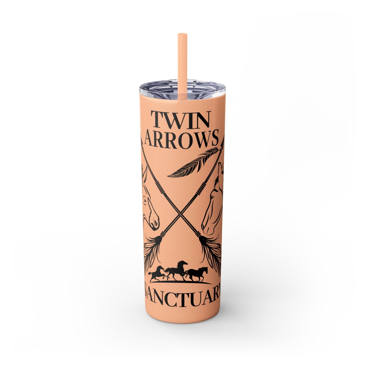 Twin Arrows Logo Tumbler with Straw, 20oz