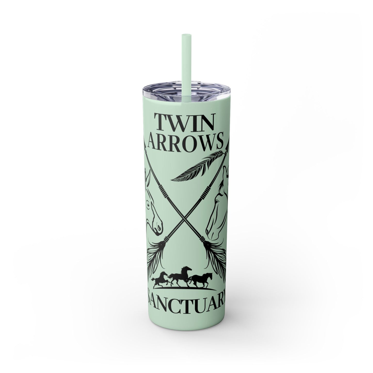 Twin Arrows Logo Tumbler with Straw, 20oz