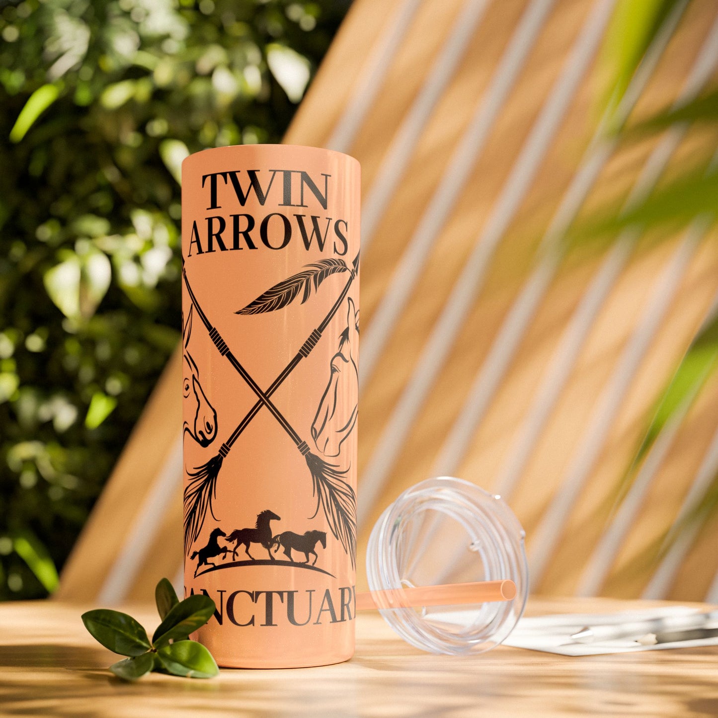 Twin Arrows Logo Tumbler with Straw, 20oz