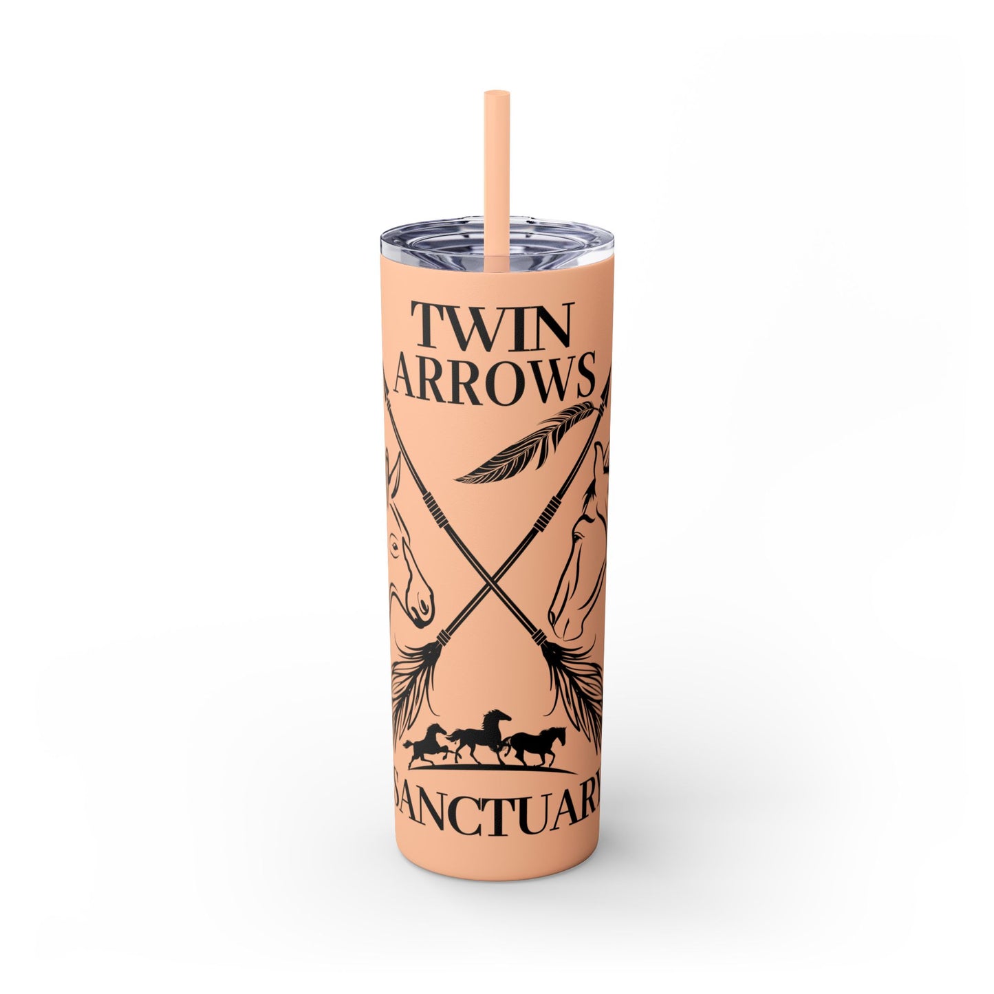 Twin Arrows Logo Tumbler with Straw, 20oz