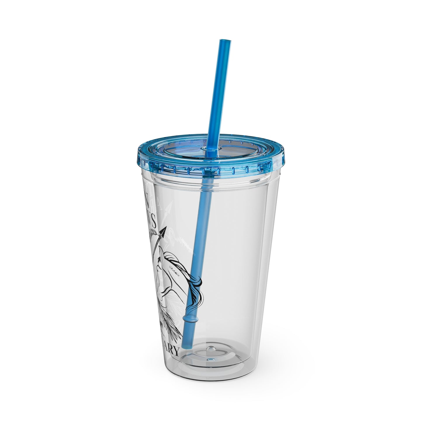 Twin Arrows Sanctuary Tumbler with Straw, 16oz